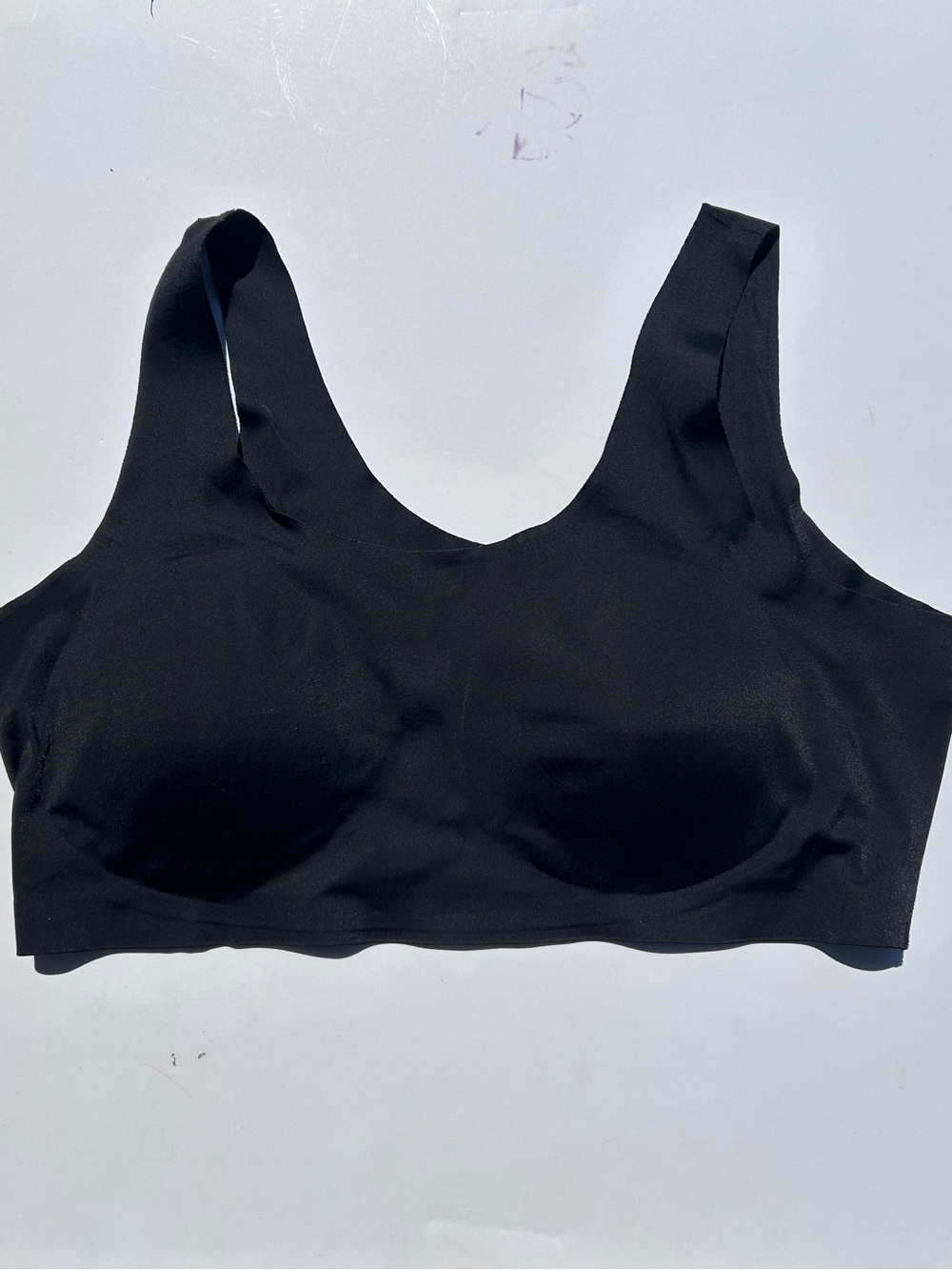 Seamless Black Wireless Comfort Bra Sz L